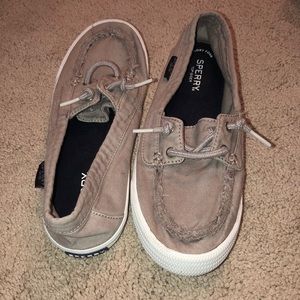 Sperry canvas slip ons